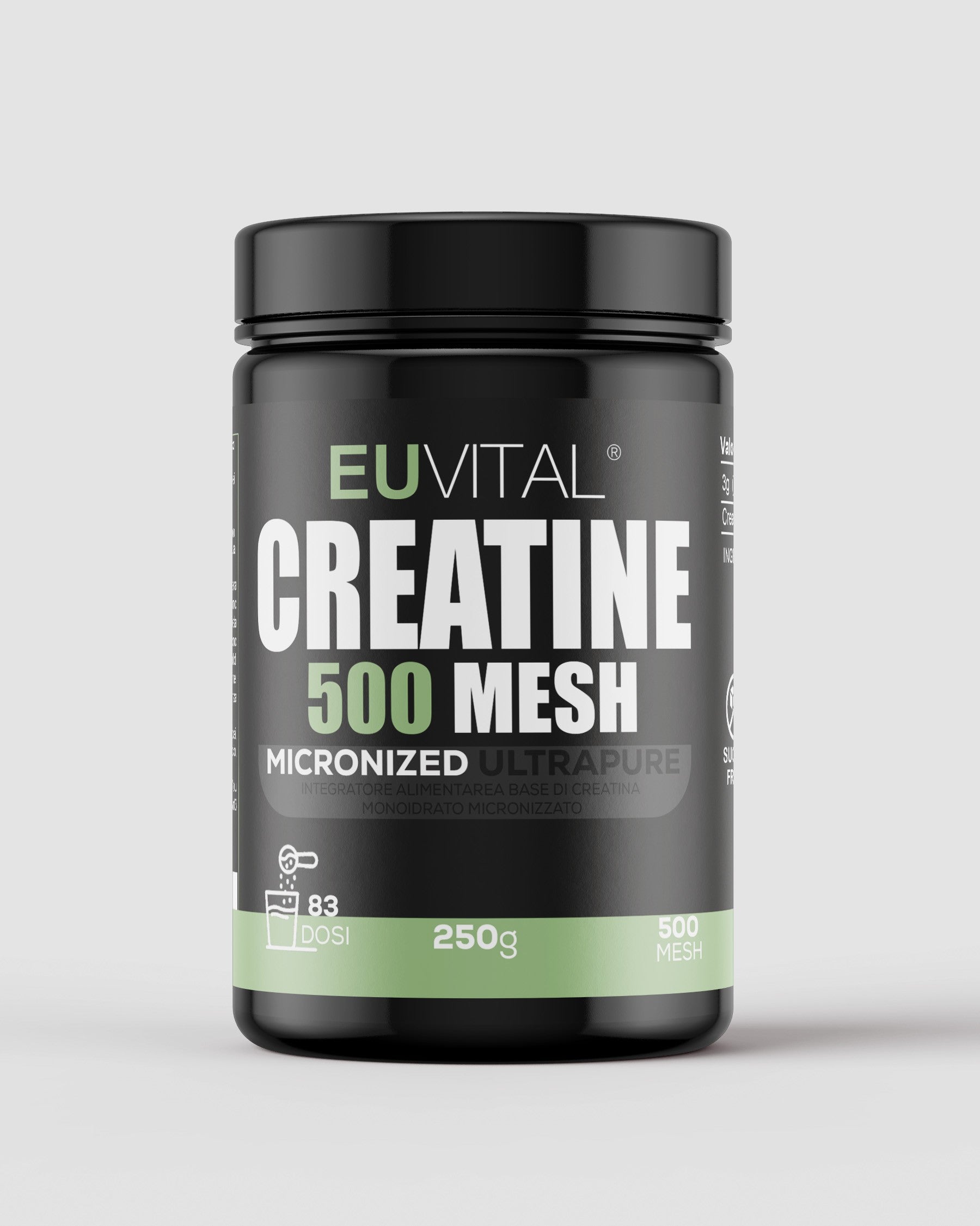 EUVITAL Creatine 500 Mesh — Creatina Monoidrato Micronizzata Ultrapura | Nuovamente Disponibile da Settembre!