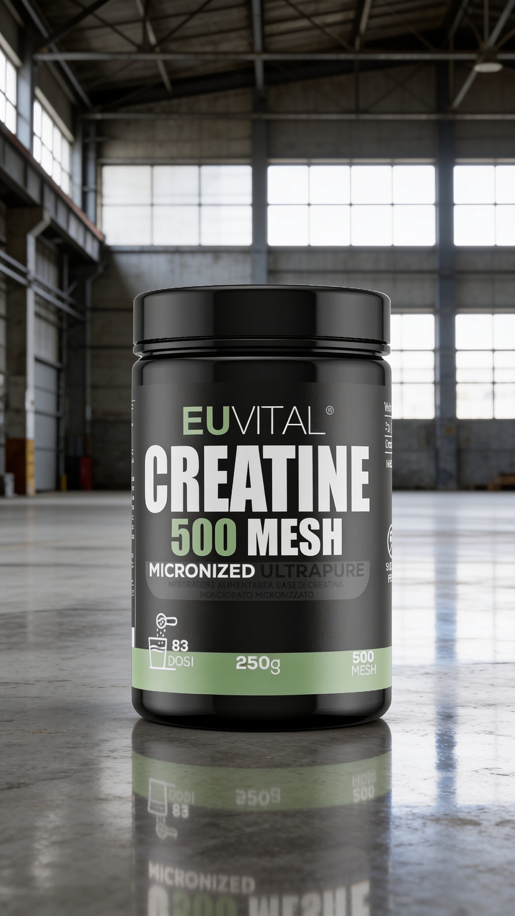 EUVITAL Creatine 500 Mesh — Creatina Monoidrato Micronizzata Ultrapura | Nuovamente Disponibile da Settembre!
